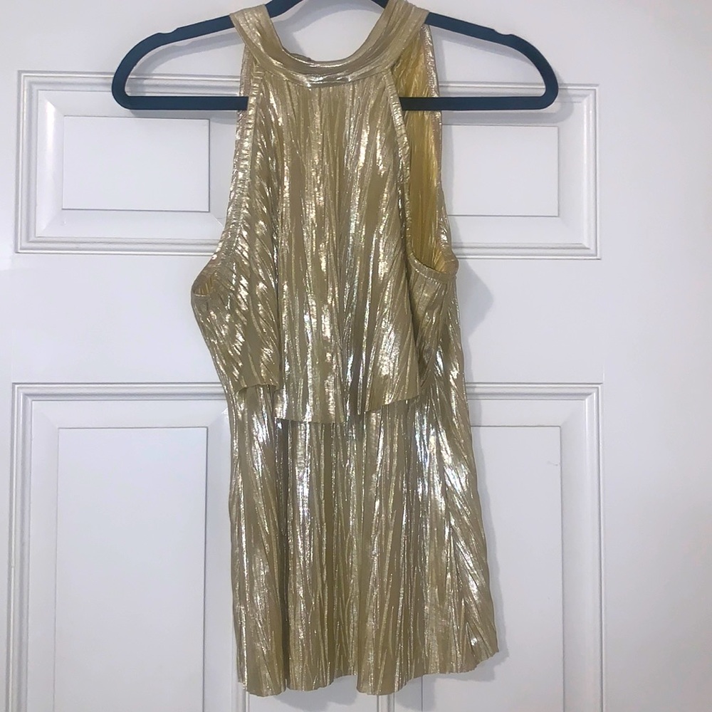 Gold 100% polyester tie halter~ Size: M